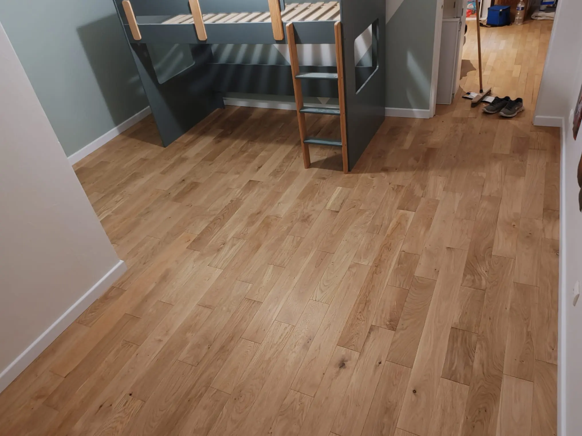 Parquet entièrement posé