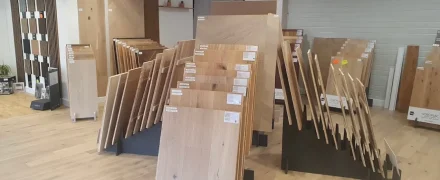 Showroom parquet visite automne choix collection bois